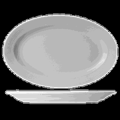 Блюдо сервировочное «Граффити» фарфор ,H=35,L=410,B=270мм белый