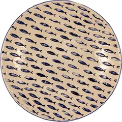 Deep plate “Thalassios” ceramics 1.1l D=26,H=5cm beige, blue