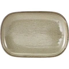 Блюдо сервировочное «Терра Грей» фарфор ,L=24,B=16,5см серый