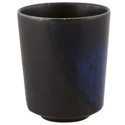 Стакан для горячих напитков «Нуар» керамика 340мл D=89,H=106мм черный,синий