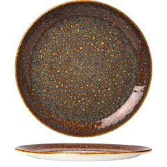 Plate “Vesuvius Amber” porcelain D=25cm amber