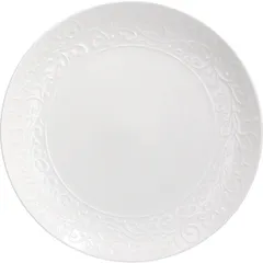 Тарелка «Жасмин» мелкая фарфор D=25см белый