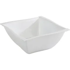 Square salad bowl plastic 2.4l ,H=11,L=25,B=25cm white