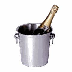 Champagne bucket metal 4l D=19.5,H=19.5cm metal.