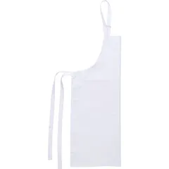Apron with chest and pocket polyester ,L=92,B=70cm white