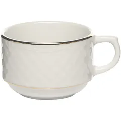 Чашка чайная «Афродита» фарфор 190мл D=80,H=55мм белый,золотой