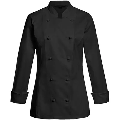 Куртка поварская разм.XL б/пуклей полиэстер,хлопок черный