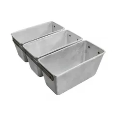 Bread baking pan 3-section aluminum ,H=11.5,L=22,B=11cm