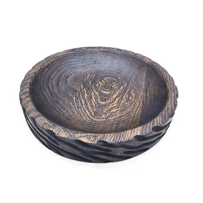 Блюдо для подачи дуб D=260,H=45мм тем.дерево