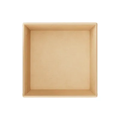 Контейнер бумажный OneClick картон 1,25л ,H=65,L=165,B=165мм св.корич., Цвет: Светло-коричневый, Объем по данным поставщика (мл): 1250, изображение 2