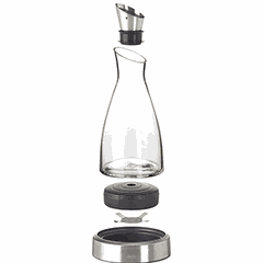 Decanter “Flow” with cooler  glass, stainless steel  1 l  D=16, H=25 cm