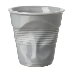 Espresso glass “Froisse” porcelain 80ml D=65,H=60mm gray