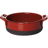 Сковорода порционная для запекания «Эклипс» фарфор 290мл D=12,H=5см красный,черный