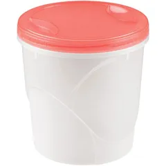 Food container with screw cap  polyprop.  1.8 l  D=15.3, H=13.3 cm  transparent, red