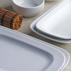 Тарелка «Прага» прямоугольная фарфор ,H=3,L=19,B=11см белый, изображение 2