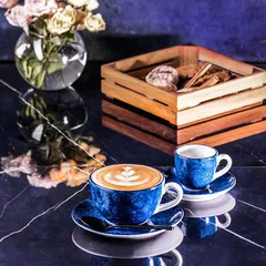 Блюдце «Аида» фарфор D=14,5см синий, изображение 4