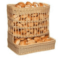 Wicker basket for bread  polyprop. , H=60, L=60, B=40cm  St. tree