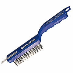 Brush with handle polyester blue