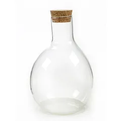 Milk carafe with stopper  glass  D=10.5, H=18cm