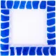 Тарелка «Сафари» стекло ,H=2,L=25,B=25см прозр.,голуб.