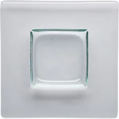 Plate “Border” square  glass  48 ml , H=21, L=130, B=130mm  clear, green.