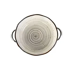 Форма для запекания «Пастораль» с ручками фарфор 0,55л D=15,5,H=55,L=19,6см серый, изображение 2