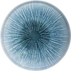 Тарелка «Нанокрем Блю» с бортом фарфор D=200,H=16мм голуб.