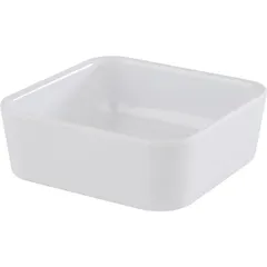 Square salad bowl plastic 150ml ,H=4,L=9,B=9cm white