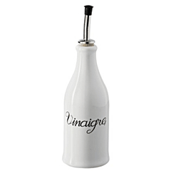 Бутылка для уксуса фарфор,металл 250мл D=65,H=230,L=70,B=70мм белый,металлич.