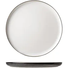 Plate “Ciel Blanc” dessert ceramics D=215,H=15mm white,black