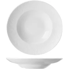 Plate for pasta “Optic” porcelain 320ml D=27,H=5cm white