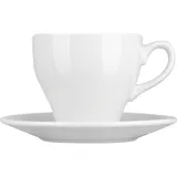 Чайная пара «Коллаж» фарфор 200мл D=82/140мм белый