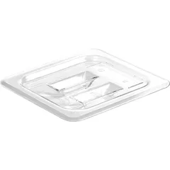 Lid for gastronorm container with handle GN 1/6  polycarbonate , L=17.6, B=16.2 cm  transparent.