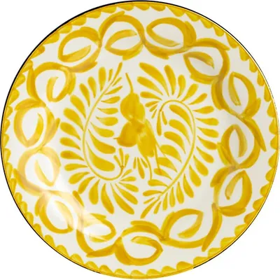 Тарелка «Пуэбла ЭсДюн» мелкая керамика D=23см белый,желт.