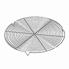 Решетка на ножках сталь хромир. D=32см металлич.