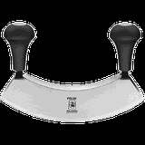 Нож для зелени 2 лезвия «Глория Люкс» сталь ,L=22/23,B=5см черный