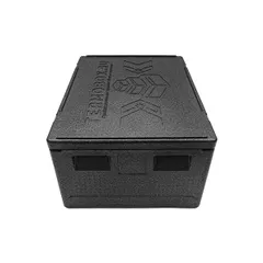 Термоконтейнер «Про» до 80 кг полипроп. 109л ,H=39,L=80,B=60см черный, изображение 3