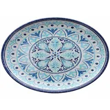 Блюдо «Сефалу» овальное пластик ,H=30,L=355,B=255мм голуб.,синий