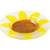 Подсвечник «Флауэ» стекло D=80/45,H=12мм коричнев.,желт.