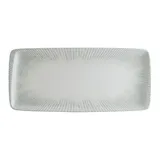 Блюдо сервировочное «Ирис» прямоугольное фарфор ,L=34,B=16см белый,серый