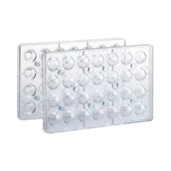 Форма для шоколада «Трюфель 3D» [28 ячеек] поликарбонат ,H=31,L=275,B=175мм прозр.