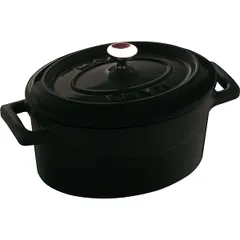 Baking pot with handles enameled cast iron 420ml black