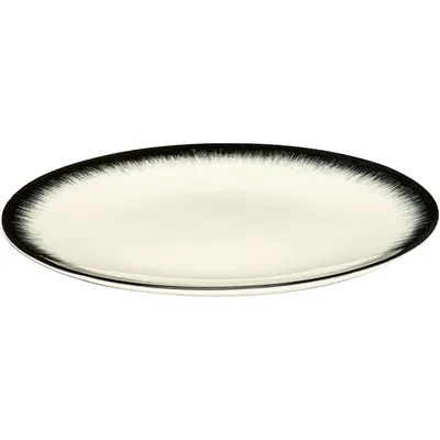 Тарелка «Де» №3 фарфор D=14см кремов.,черный, изображение 2