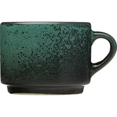 Чайная пара «Млечный путь изумрудный» фарфор 200мл D=15,5см изумруд.,черный, изображение 2