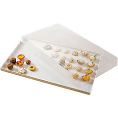 Tray with lid plastic ,H=7,L=60,B=40cm white,transparent.