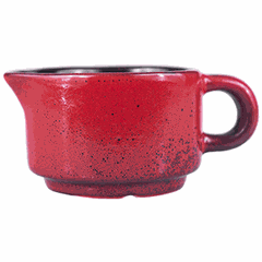 Creamer “Milky Way red”  porcelain  50ml  D=65, H=40mm  red, black