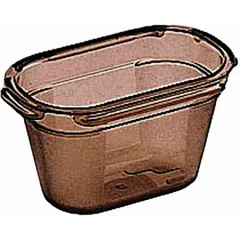 Gastronorm container (1/9)  polycarbonate , H=65, L=176, B=108mm  brown.