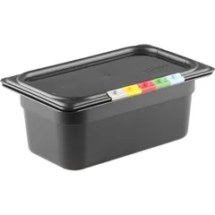 Gastronorm container (1/4) without lid  polyprop.  2.5 l , H=10, L=26.5, B=16.2 cm  black