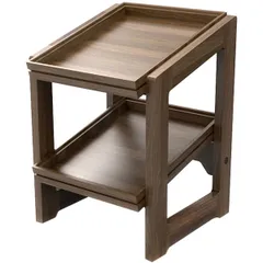 Витрина для выкладки 2 полки орех ,H=44,1,L=30,9,B=32,3см тем.дерево