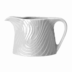 Sauce boat “Optic” porcelain 150ml ,H=70,L=110,B=55mm white